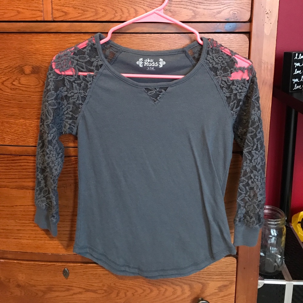 Grey long sleeve with floral